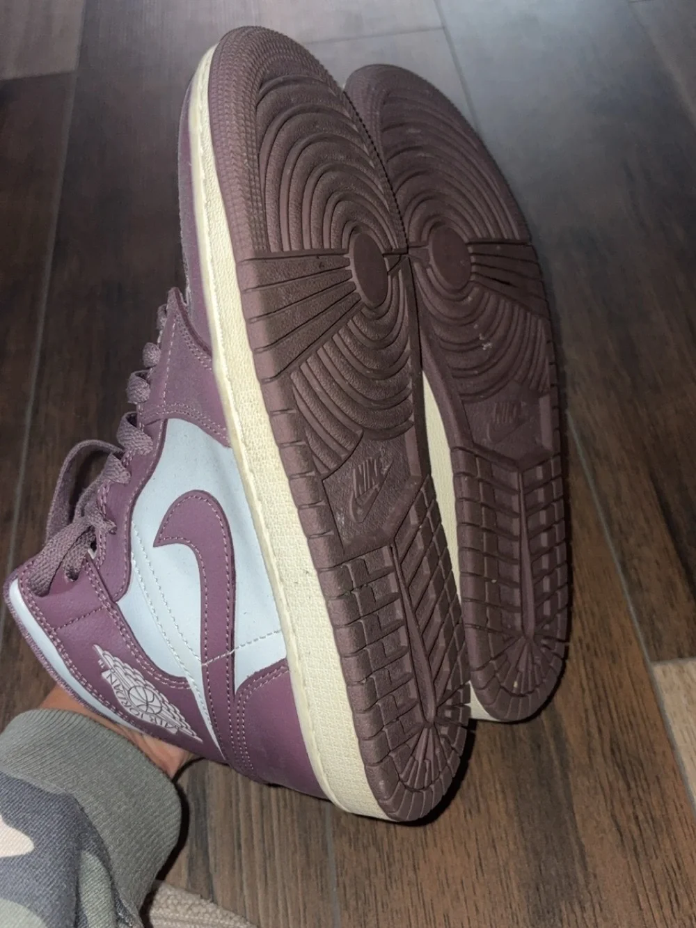 Nike Women’s High-Top Sneakers — Maroon and White